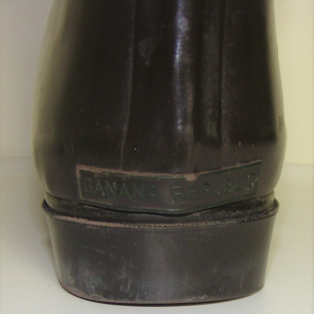 BANANA REPUBLIC BRIDGEWATER WOMENS BROWN HOUNDSTOOTH RAIN BOOTS SIZE 8   C133 - Picture 10 of 12